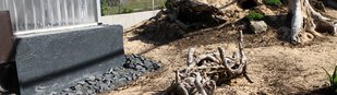 08: Verputzen und streichen Verputztes Frühbeetfundament